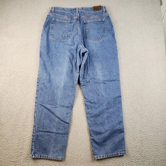 LL Bean Double L Relaxed Fit Women's 16R Jeans Blue Denim Warm Fleece Lined - Picture 2 of 11